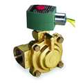 Redhat 120V AC Brass Steam and Hot Water Solenoid Valve, Normally Closed, 2 in Pipe Size 8220G031