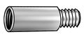 Zoro Select Binding Barrel Extension, #8-32, 1/2 in Brl Lg, 0.203 in Brl Dia, Aluminum Plain, 50 PK 5MB19