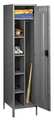 Tennsco Wardrobe Locker, 24 in W, 21 in D, 78 in H, (1) Tier, (1) Wide, Gray CMS-242172-1MG