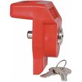 Zoro Select Gladhand Lock, Keyed Different, 2 Keys, Plastic, Red 090769-0