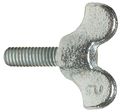 Zoro Select Thumb Screw, 3/8"-16 Thread Size, Wing/Spade, Zinc Plated Iron, 7/8 in Head Ht, 3/4 in Lg, 25 PK 1-EFJ-10-17-