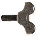 Zoro Select Thumb Screw, 3/8"-16 Thread Size, Wing/Spade, Plain Iron, 7/8 in Head Ht, 1 in Lg, 25 PK 1-EFL-10-M7-