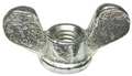Zoro Select Wing Nut, 1/4"-20, Steel, Zinc Plated, 0.688 in Ht, 1.19 in Max Wing Span, 10 PK 0-CD-780B87-