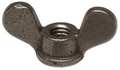 Zoro Select Wing Nut, 5/16"-18, Steel, Black Oxide, 3/4 in Ht, 1-1/2 in Max Wing Span, 10 PK 0-DE-780CS7-