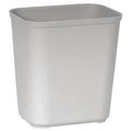 Rubbermaid Commercial 7 gal Rectangular Trash Can, Gray, 10 1/2 in Dia, Open Top, Thermoset Polyester FG254300GRAY