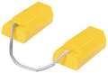 Checkers Airplane Chock, 3 In H, Urethane, Yellow, PR AC3512-P