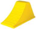 Checkers Wheel Chock, 12-1/4 In H, Urethane, Yellow AT3514-AC-Y