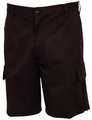 Fashion Seal Men's Cargo Shorts, 30, Black 64279 30