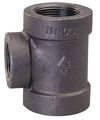 Zoro Select 1-1/4" x 1-1/4" x 1" Female NPT x Female NPT x Female NPT Malleable Iron Reducing Tee Class 300 5PAL7