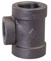 Zoro Select 2" x 2" x 1" Female NPT x Female NPT x Female NPT Malleable Iron Reducing Tee Class 300 5PAN2