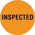 Tapecase Circle Inventory Control Label, Inspected, Orange, Pk1000 16U935