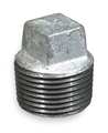 Zoro Select 1-1/4" MNPT Galvanized Square Head Plug 5P913