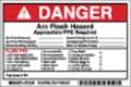 Brady Arc Flash Protection Label, 6 In. W, PK5, 121080 121080