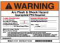 Brady Arc Flash Protection Label, 5 In. H, PK5, 121087 121087