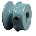 Zoro Select 1/2" Fixed Bore 1 Groove Standard V-Belt Pulley 2.25 in OD AK2212