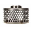 Zoro Select Suct Strainer, 6 Dia, 2 NPSM, Side Rnd Perf 5RWN9
