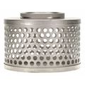Zoro Select Suct Strainer, 7 Dia, 3 NPSM, Side Rnd Perf 5RWP0