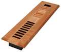 Decor Grates Floor Register, 3.75 X 13.5, Lacquered Natural, Maple Wood WML212-N
