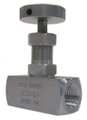 Zoro Select Needle Valve, 1/4 In NPT, 5000 psi, SS 5TUL9