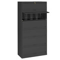 Tennsco 36" W 0 Drawer File Cabinet, Black, Letter/Legal FS361LBK