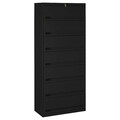 Tennsco 36" W 0 Drawer File Cabinet, Black, Letter/Legal FS371LBK
