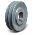 Zoro Select 1/2" to 1-1/2" Quick Detachable Bushed Bore 2 Groove 5.25 in OD 2BK55