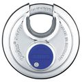 Abus Padlock, Keyed Different, Partially Hidden Shackle, Disc Stainless Steel Body, 3/4 in W 24IB/70 MK KD