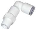 Parker Push-to-Connect, Threaded Swivel Elbow, 3/8 in Tube Size, Nylon, White, 10 PK 6509 60 14Wp2