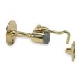 Zoro Select Hook-Style Door Holder, 2 In, Bright Brass 5U611