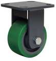 Hamilton Plte Caster, Rgd, Poly, 4 in., 750 lb., Green R-WH-4DB
