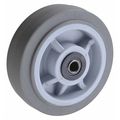 Zoro Select Caster Wheel, TPR, 6 in., 600 lb., Gray, Standards: ICWM XS0620112