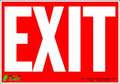 Zing Exit Sign, English, 10" W, 7" H, Polyester, Red 1078S