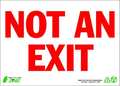 Zing Sign, Not An EXit, 10X14", Plastic 2080