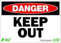 Zing DANGER Sign, Keep Out, 10X14", Aluminum 2106A