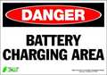 Zing DANGER Sign, Battery Charging Area, ADH 1113S