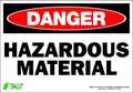 Zing Danger Sign, 7 in H, 10 in W, Polyester, Rectangle, English, 1114S 1114S