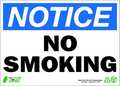 Zing Notice No Smoking Sign, 10 in Height, 14 in Width, Plastic, Horizontal Rectangle, English 2133
