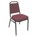Zoro Select Stacking Chair, Fabric Burgundy 5VXY9