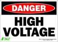 Zing DANGER Sign, High Voltage, 10X14", Adhesive 2103S