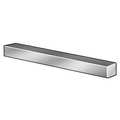 Zoro Select Undersized Key Stock, A4 Stainless Steel, Plain, 12 in L, 5 mm W, 5 mm H WWG700505305