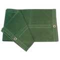 Zoro Select 7 ft 6 in x 9 ft 6 in Heavy Duty 30 Mil Tarp, Olive Green, Cotton Canvas 5WTU1