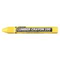 Markal Lumber Crayon, Large Tip, Yellow Color Family, Clay, 12 PK 80351