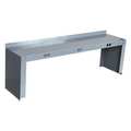 Zoro Select Electrical Shelf Riser, 60Wx15Dx18H, Gray 5W674