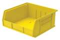 Akro-Mils 50 lb Hang & Stack Storage Bin, Plastic, 11 in W, 5 in H, 10 7/8 in L, Yellow 30235YELLO