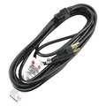 Zoro Select Power Cord, 5-15P, SJT, 15 ft., Blk, 13A, 16/3 5XFN7ID