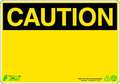 Zing Caution Sign, 10" W, 7" H, English, Plastic, Yellow, Thickness: 0.065" 1144