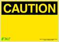 Zing Caution Sign, 14 in W, 10 in H, English, Polyester, Yellow 2144S