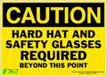 Zing Caution Sign, 10 in Height, 14 in Width, Polyester, Horizontal Rectangle, English 2156S