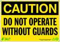 Zing Caution Sign, 7" Height, 10" Width, Plastic, Rectangle, English 1157