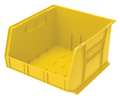 Akro-Mils 75 lb Hang & Stack Storage Bin, Plastic, 16 1/2 in W, 11 in H, Yellow, 18 in L 30270YELLO